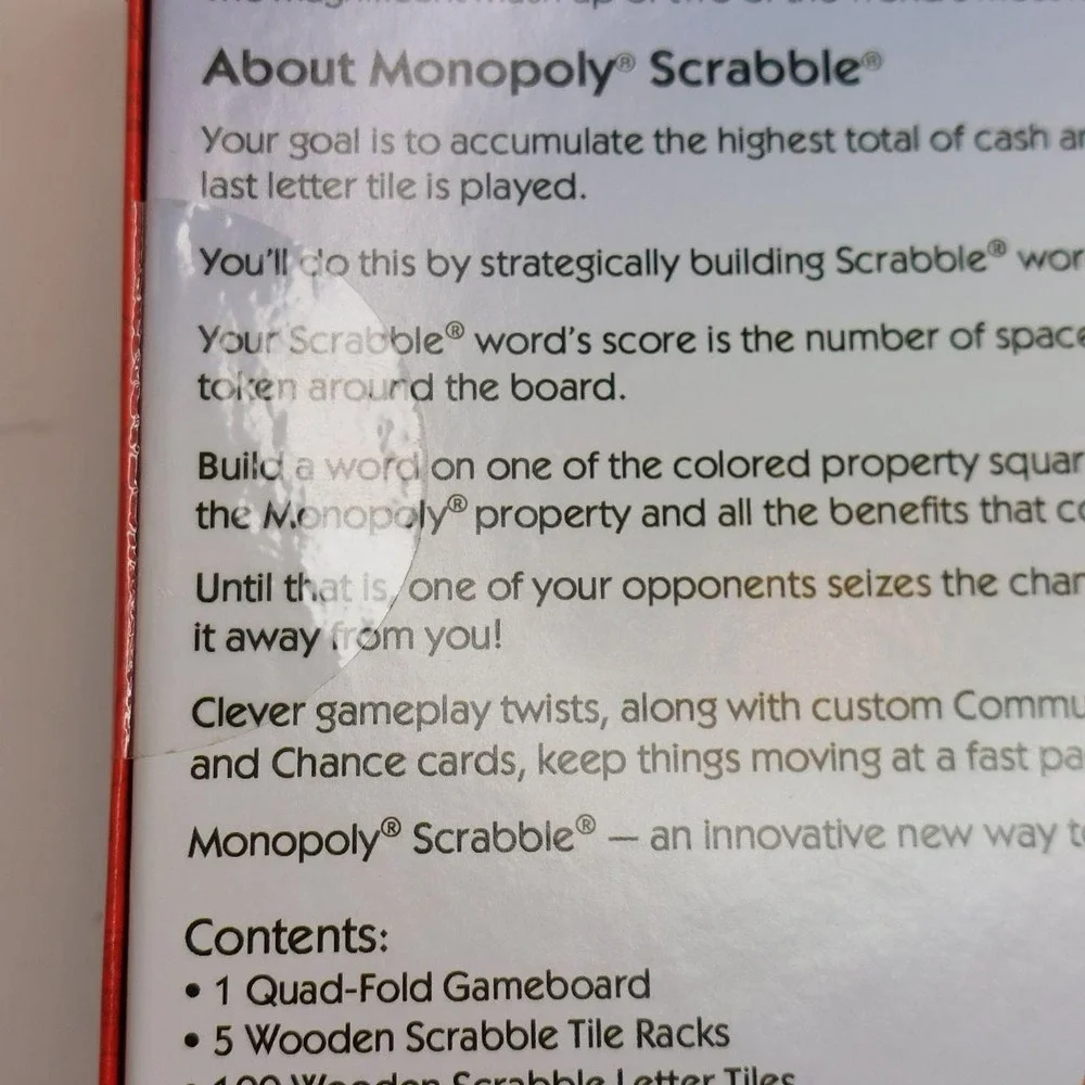 Monopoly Scrabble Board Game Mash-Up Winning Moves Hasbro 2023 NEW SEALED
